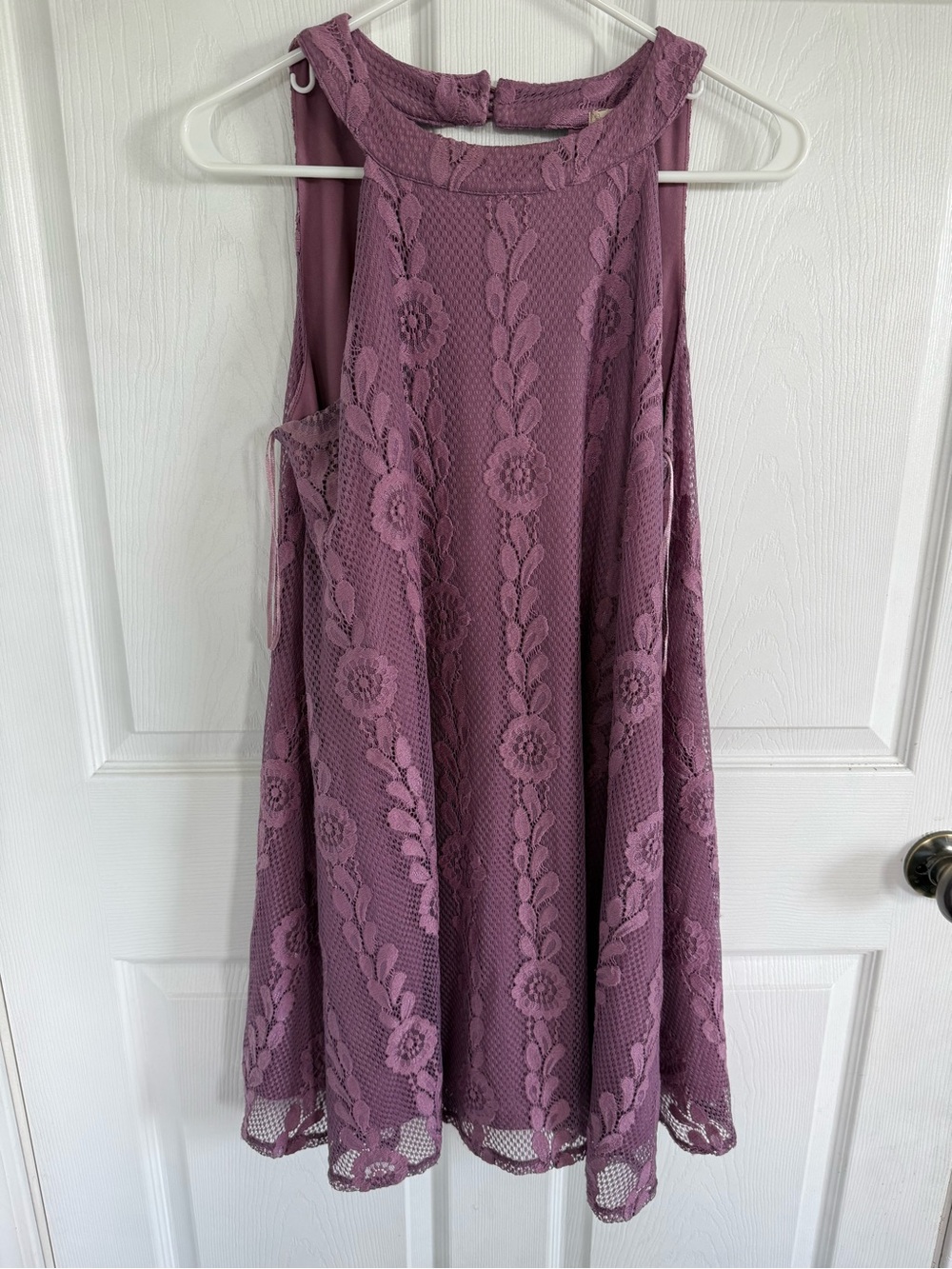 Altar’d State Lace Dress Large Mauve Purple Boho Fairy Autumn Wedding Guest